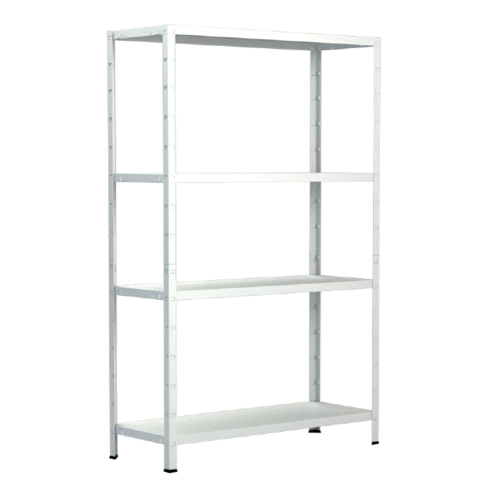 Steckregal 180x90x40 cm (HxBxT), 4 PowerMAX Fachböden, 65 Kg Tragkraft pro Boden, weiß