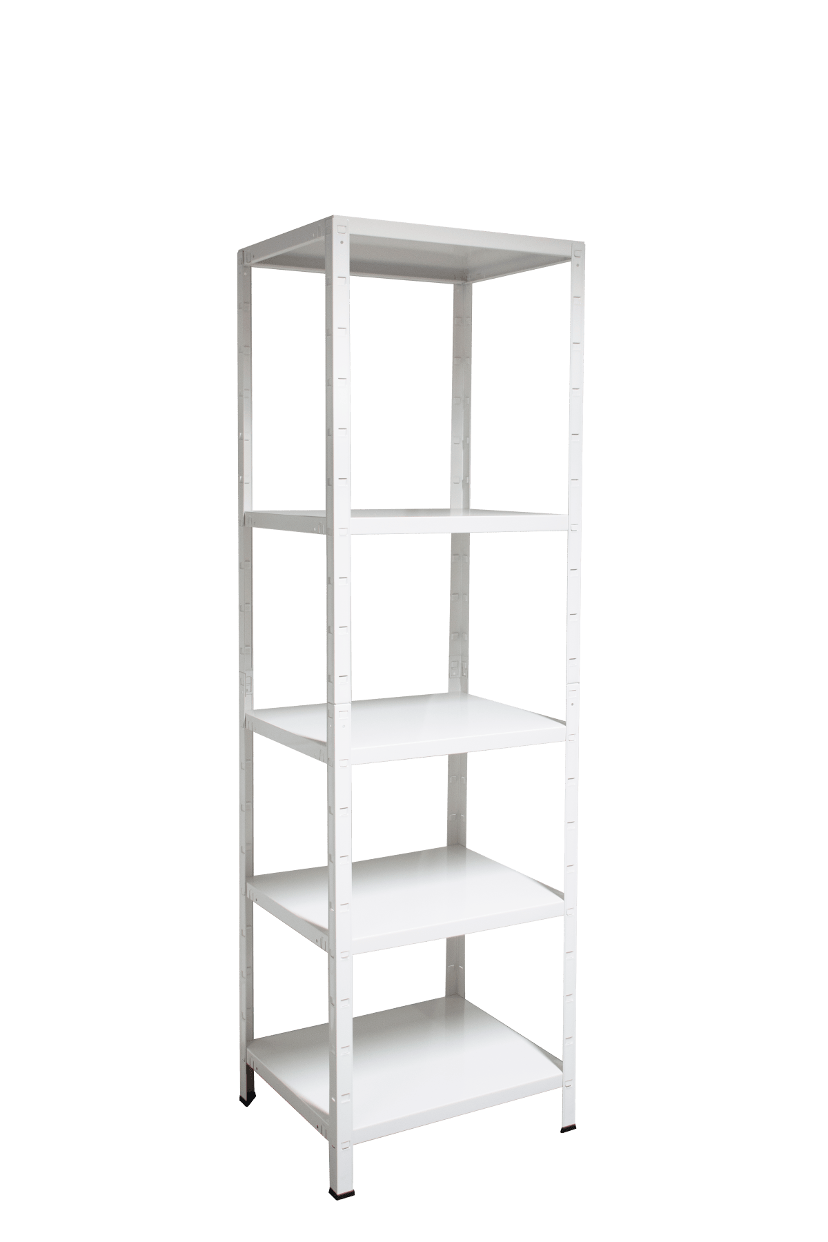 Steckregal 200x80x50 cm (HxBxT), 5 PowerMAX Fachböden, 85 Kg Tragkraft pro Boden, weiß