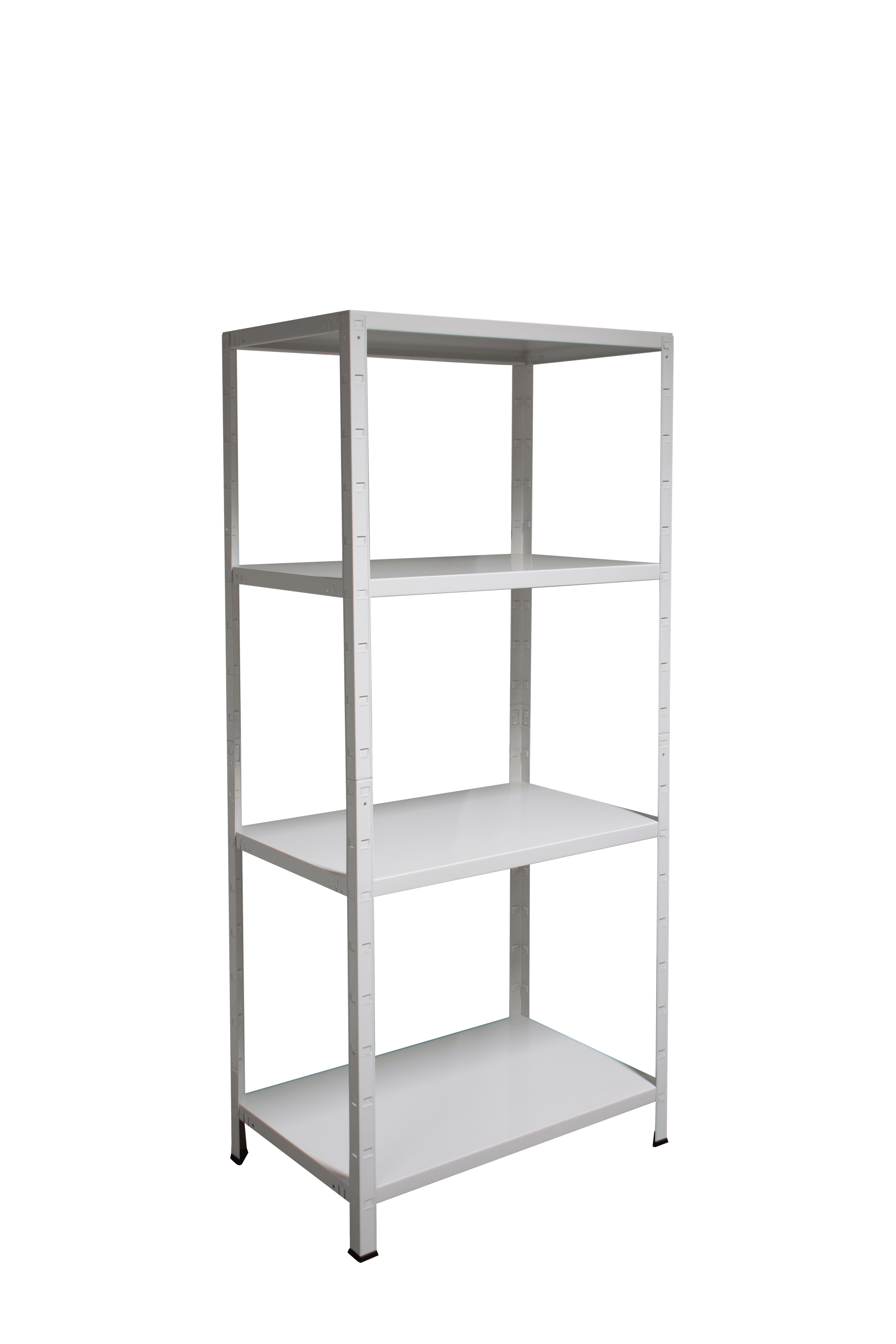 Steckregal 180x80x50 cm (HxBxT), 4 PowerMAX Fachböden, 85 Kg Tragkraft pro Boden, weiß