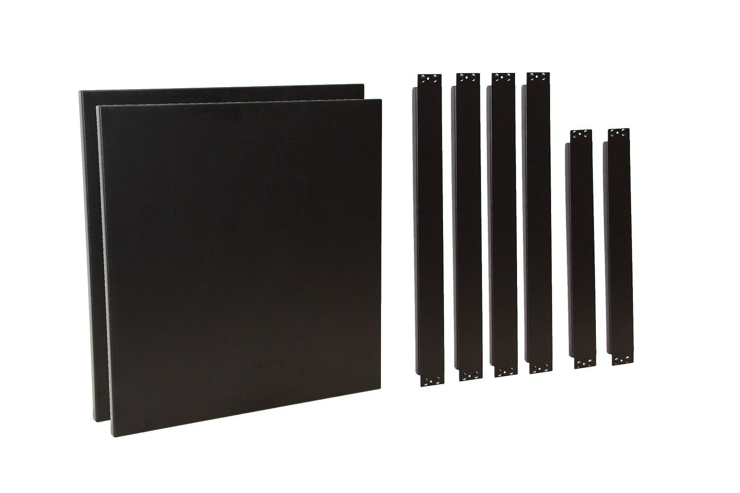2 Profi-Stecksystem Fachböden, 60x50 cm (BxT), Traglast pro Boden 120 kg, schwarz