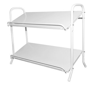 Getränkekistenregal für bis zu 6 Kisten, 74,5x95x40 cm (HxBxT), Traglast pro Ebene 60 Kg, weiß