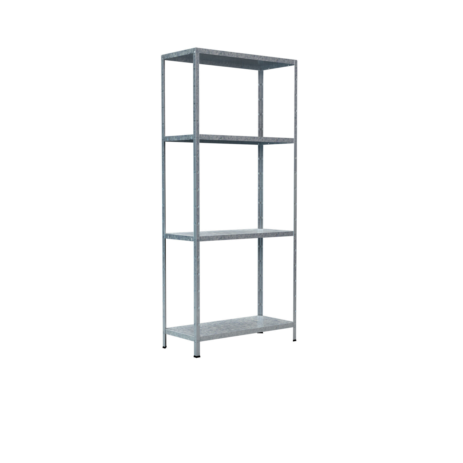 Steckregal 180x80x35 cm (HxBxT), 4 PowerMAX Fachböden, 60 Kg Tragkraft pro Boden, verzinkt