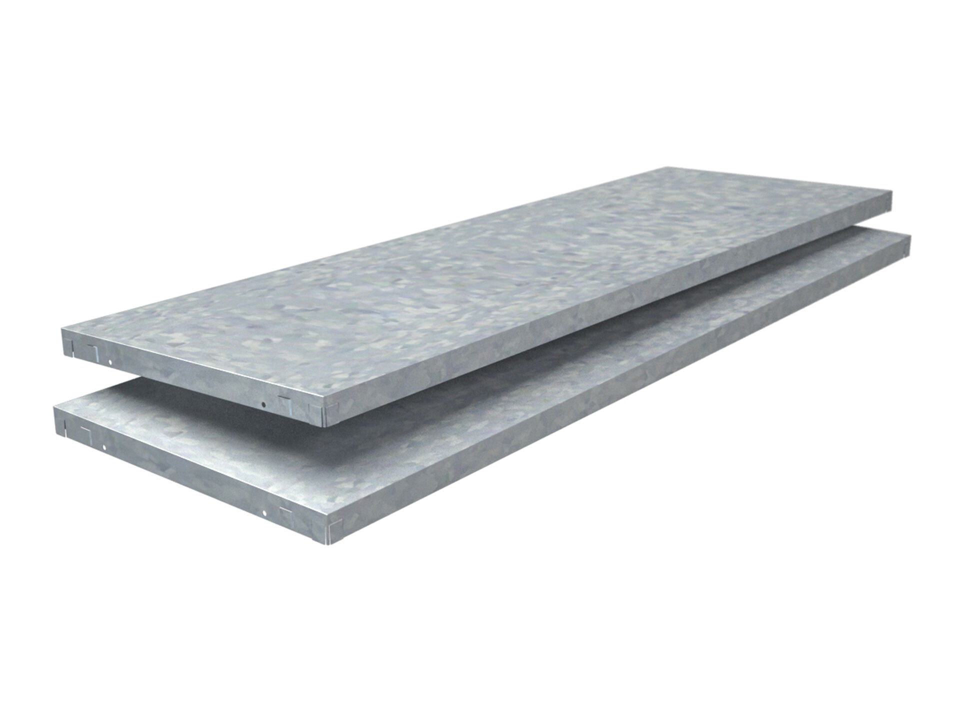 2 PowerMax Fachböden, Stecksystem, 120x40 cm (BxT), verzinkt