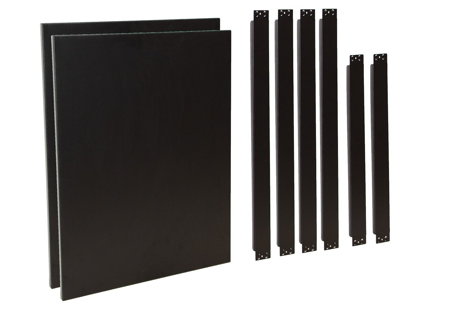 2 Profi-Stecksystem Fachböden, 80x50 cm (BxT), Traglast pro Boden 120 kg, schwarz